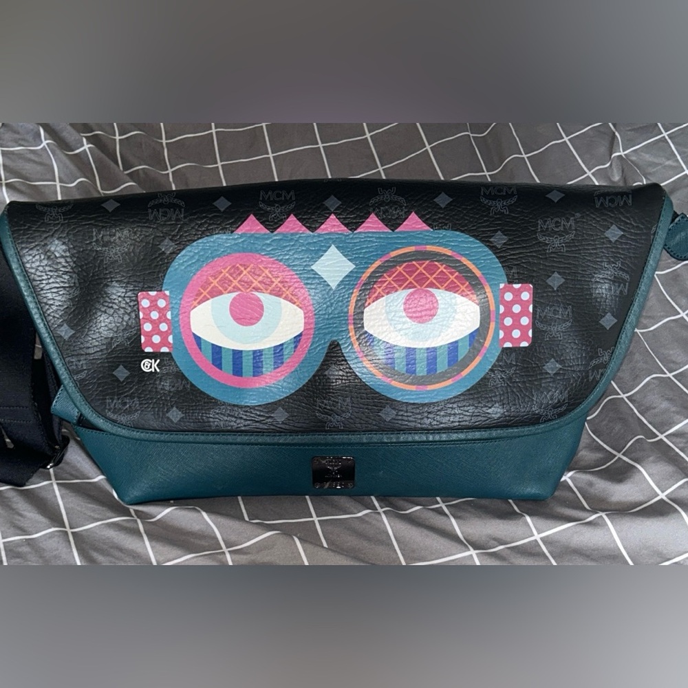 Authentic MCM Craig and Karl Snow Dome Messenger Bag